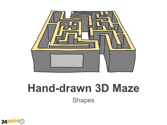 638x479 hand drawn maze - 3d Maze Drawing