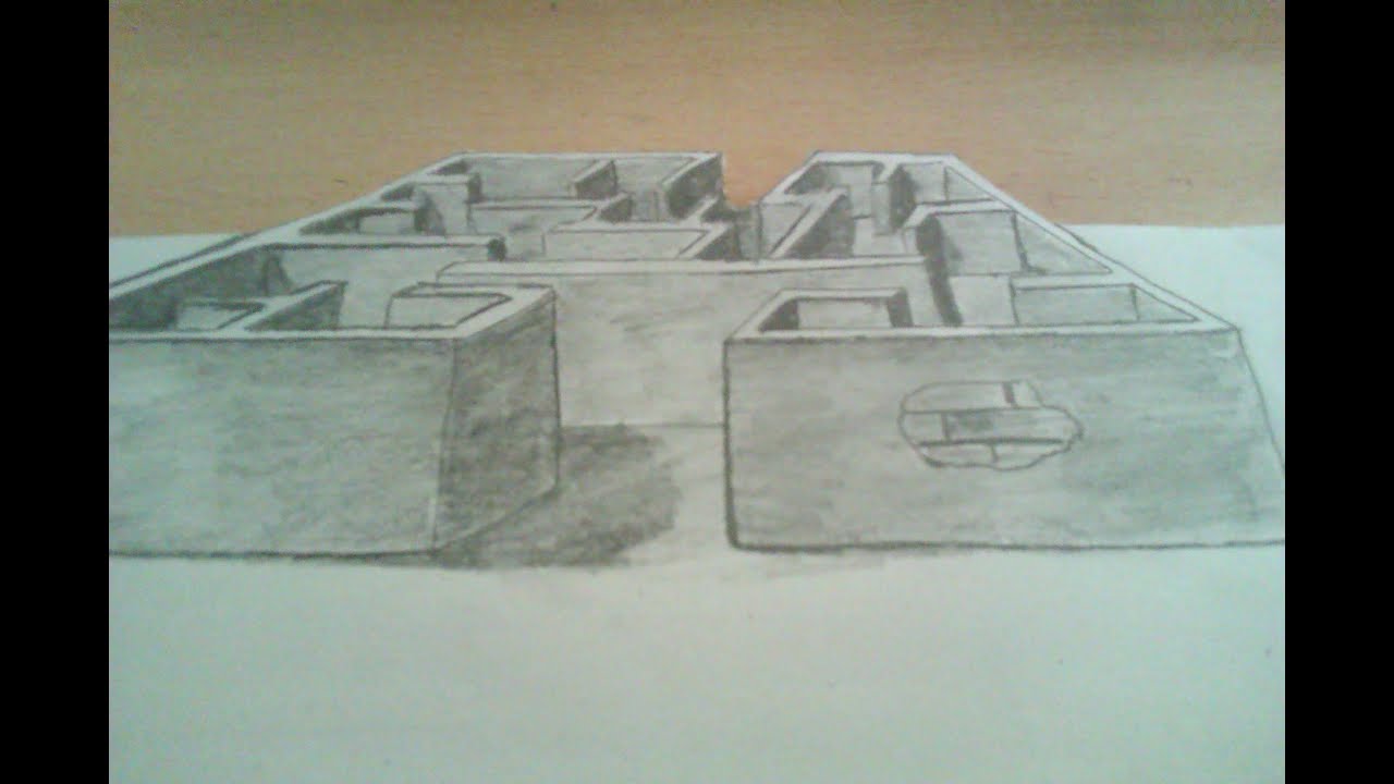 1280x720 drawing a maze - 3d Maze Drawing
