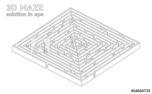 500x309 maze - 3d Maze Drawing