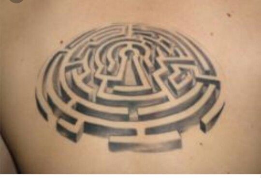 540x367 maze stained glass mosaics labyrinth tattoo, maze tattoo - 3d Maze Drawing