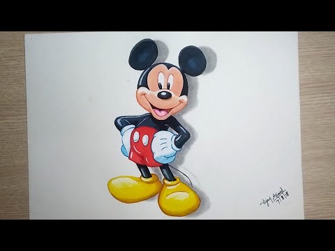 3d Mickey Mouse Drawing at PaintingValley.com | Explore collection of ...