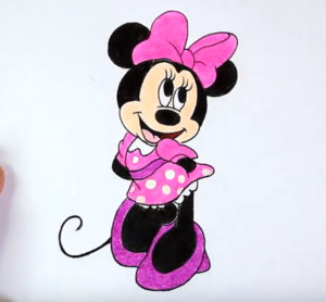 300x278 How To Draw Minnie Mouse From Mickey Mouse - 3d Mickey Mouse Drawing