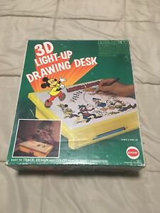 225x300 Vintage Disney Light Up Drawing Desk Toy Mickey Mouse Electric - 3d Mickey Mouse Drawing