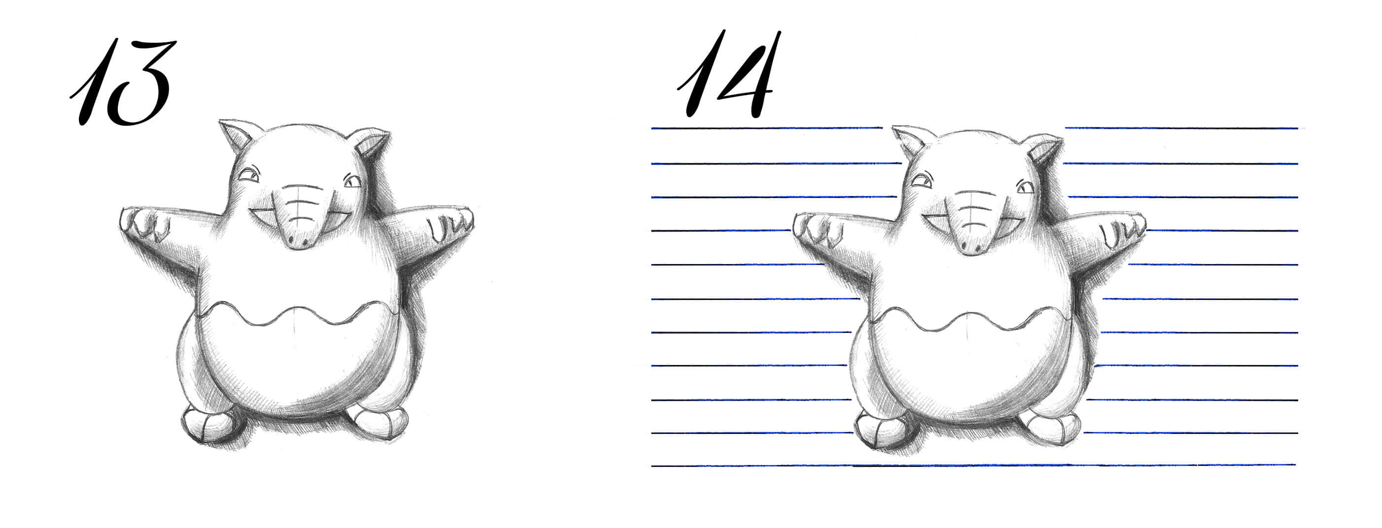 2803x1072 How To Draw A Pockemon Nice Drawing - 3d Pokemon Drawing