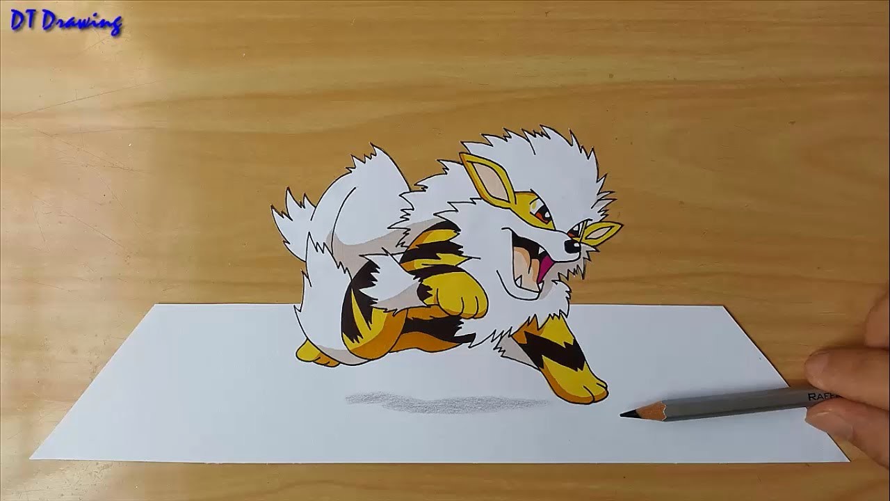 1280x720 Arcanine Pokemon - 3d Pokemon Drawing