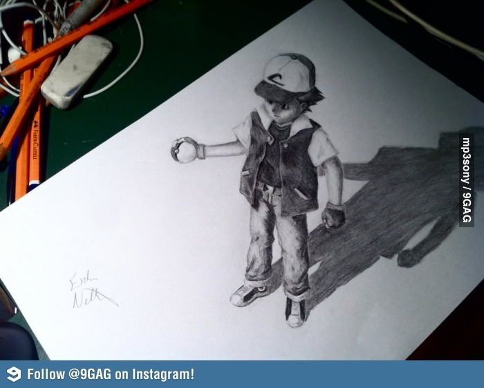 700x562 Ash Drawing Drawings, Drawings And Pokemon Drawing - 3d Pokemon Drawing