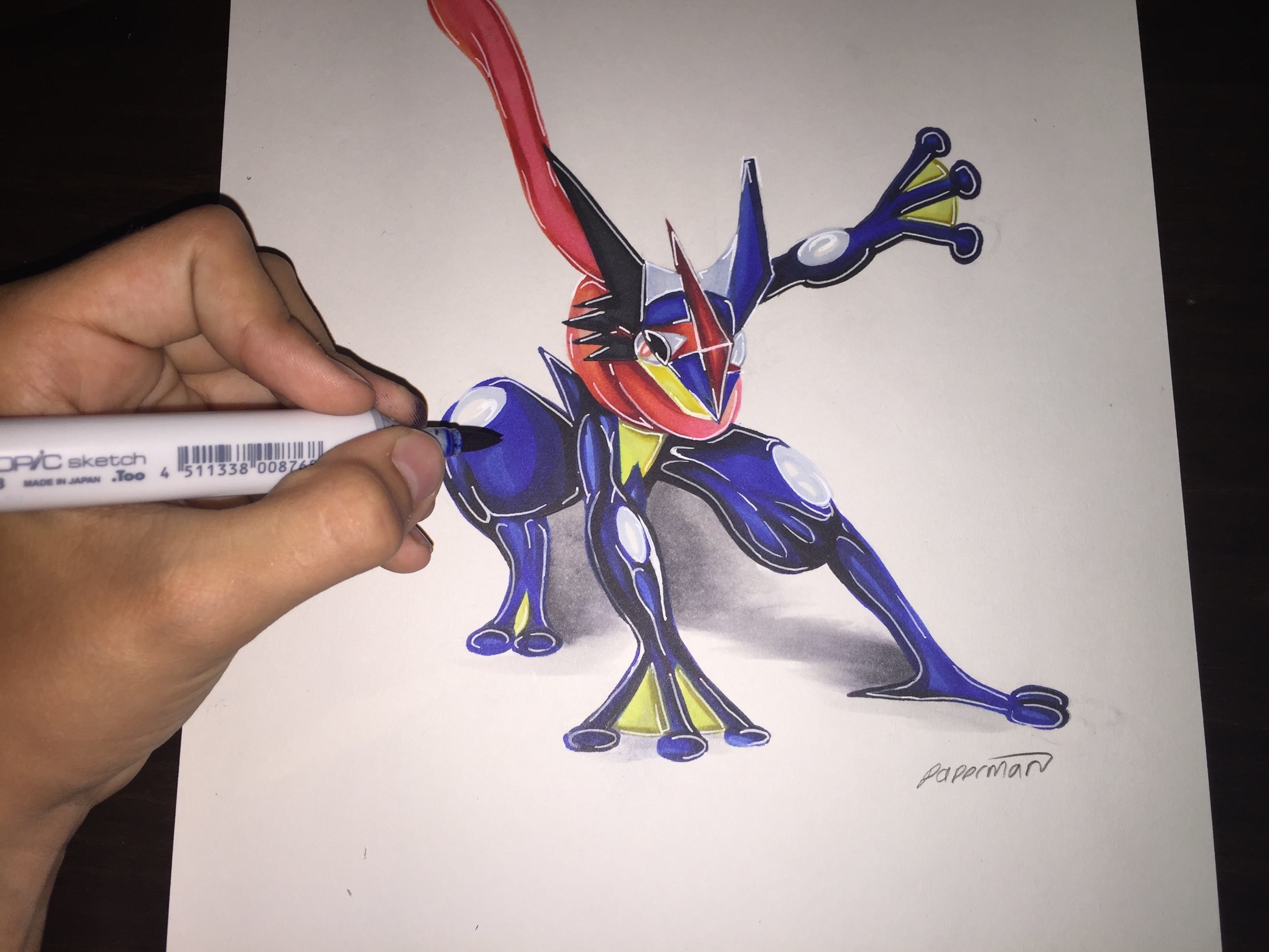 3264x2448 Drawing Mega Greninja - 3d Pokemon Drawing