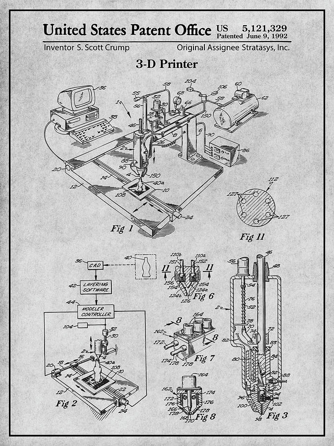 √ 3d Printing Blueprint - 3D Printer Drawing 1