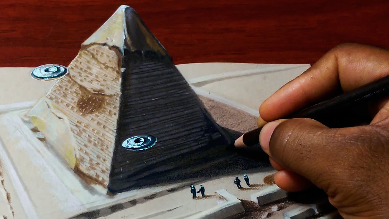 1280x720 Drawing A Pyramid - 3d Pyramid Drawing