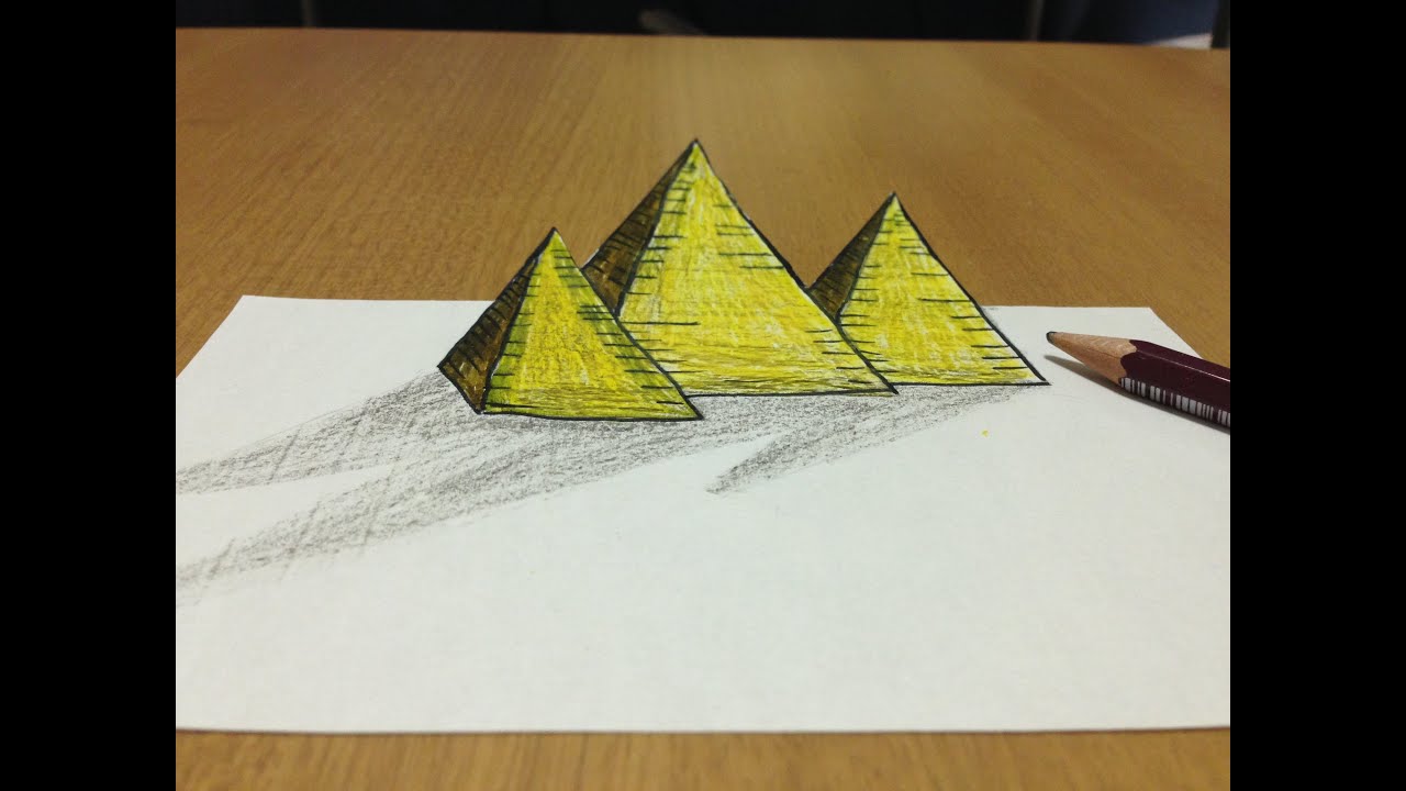 1280x720 Pyramid Drawing - 3d Pyramid Drawing