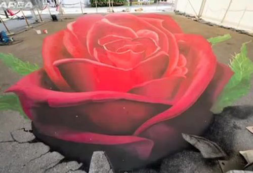 500x341 Rose Coming To Life In A Cool Timelapse Video - 3d Rose Drawing