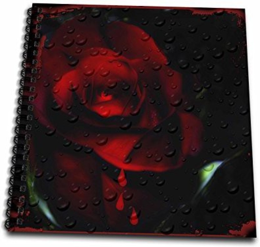 832x790 Db Computer Enchanced Gothic Red Rose Drawing Book - 3d Rose Drawing