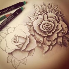 236x236 Best Rose Drawings Images Flowers, Ink, Cool Tattoos - 3d Rose Drawing
