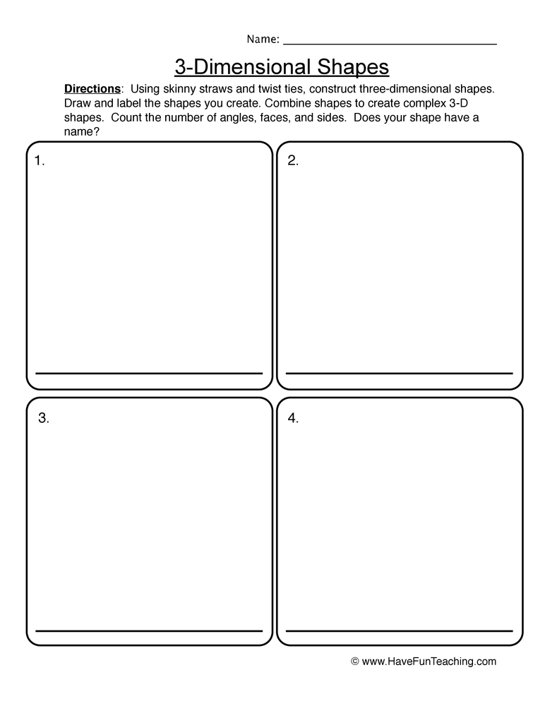 772x1000 Drawing Shapes Worksheet Have Fun Teaching - 3d Shapes Drawing