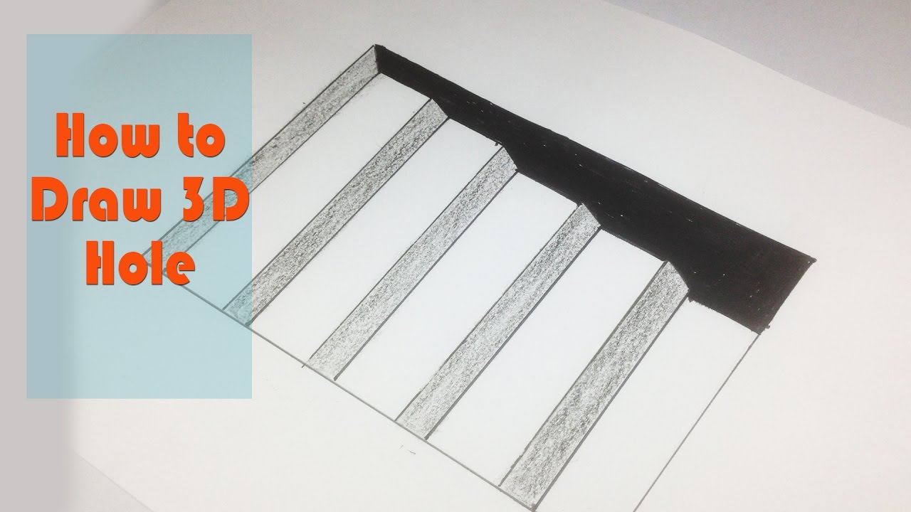 1280x720 How To Draw Hole - 3d Shapes Drawing