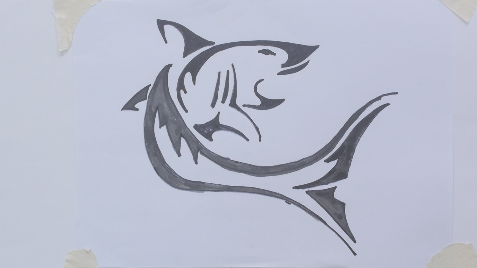 1920x1080 How To Draw Shark Tattoo - 3d Shark Drawing