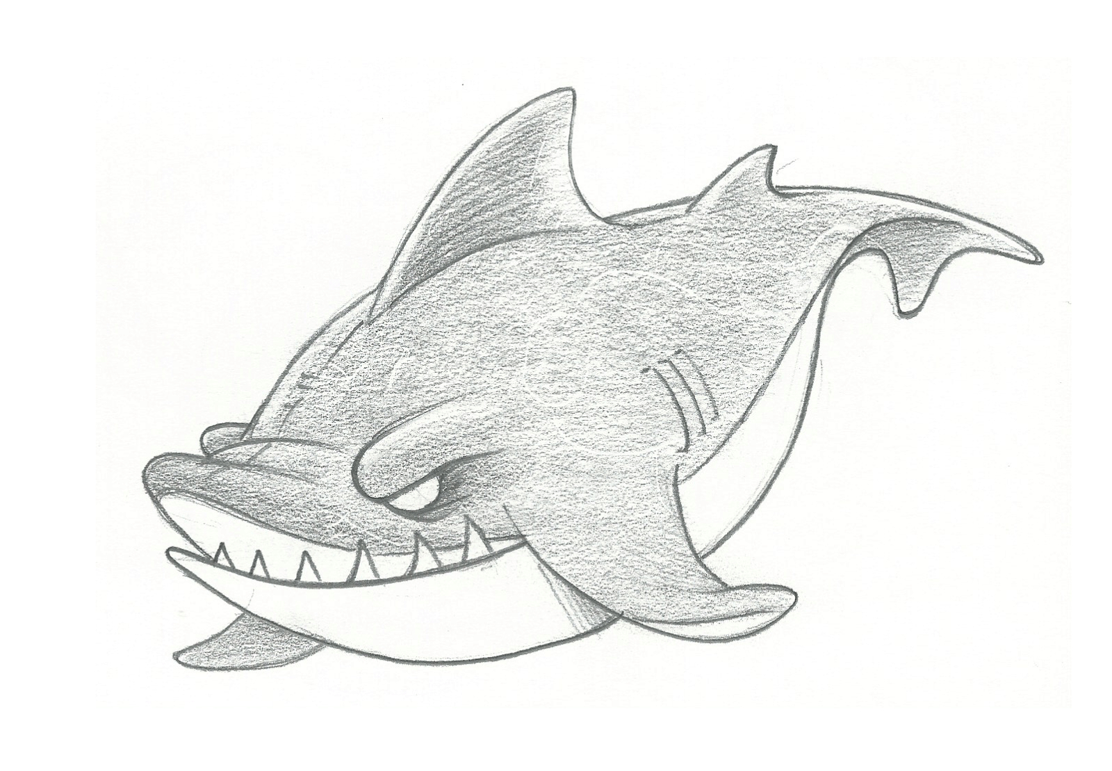 1600x1109 Huge Collection Of Shark Drawing' Download More Than - 3d Shark Drawing