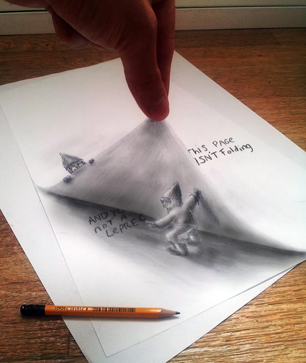600x712 Amazing Collection Of Pencil Drawings - 3d Shark Drawing