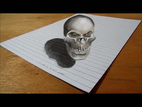 480x360 Drawing Bad Skull - 3d Skull Drawing
