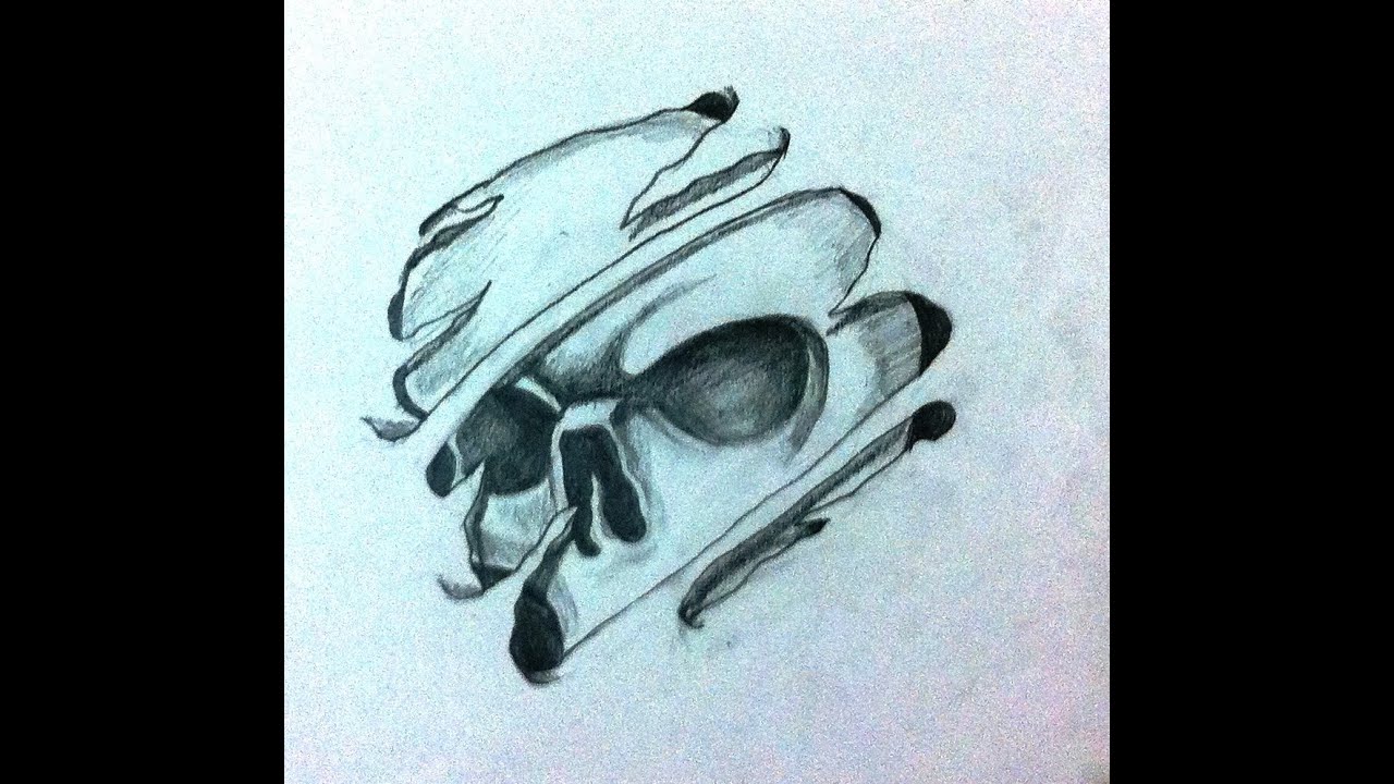 1280x720 How To Draw Cool Skull Tattoo Desing - 3d Skull Drawing