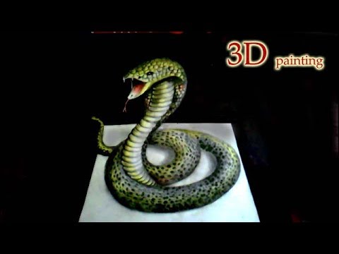 480x360 How To Snake Drawing Step - 3d Snake Drawing