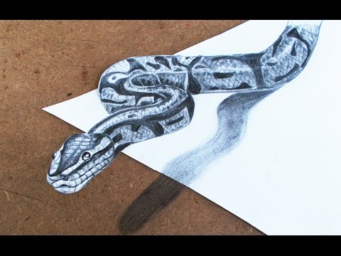480x360 Drawings How To Make Snake Step - 3d Snake Drawing