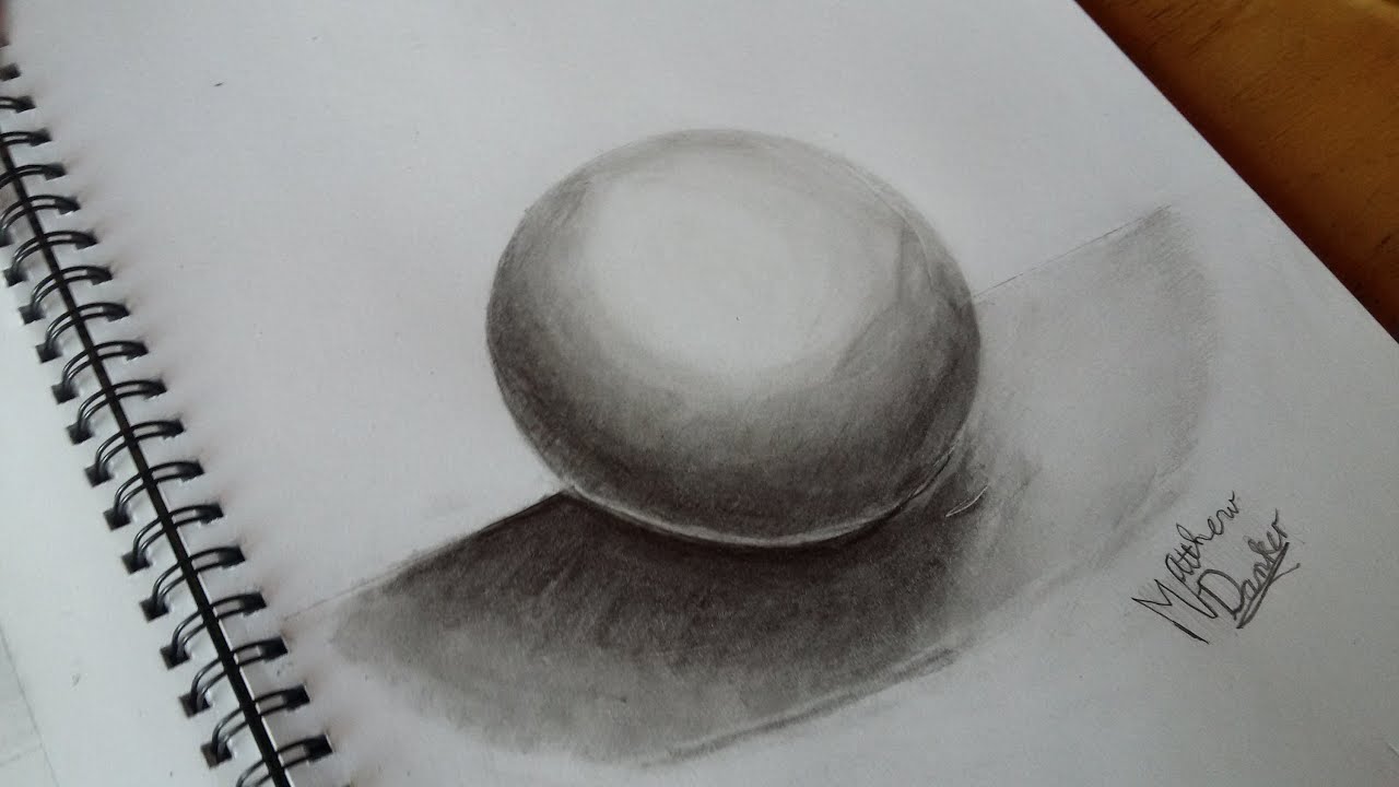 1280x720 how to draw a sphere using pencil shading - 3d Sphere Drawing