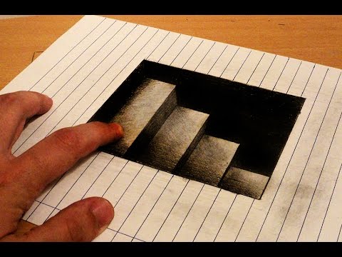 480x360 How To Draw - 3d Stairs Drawing