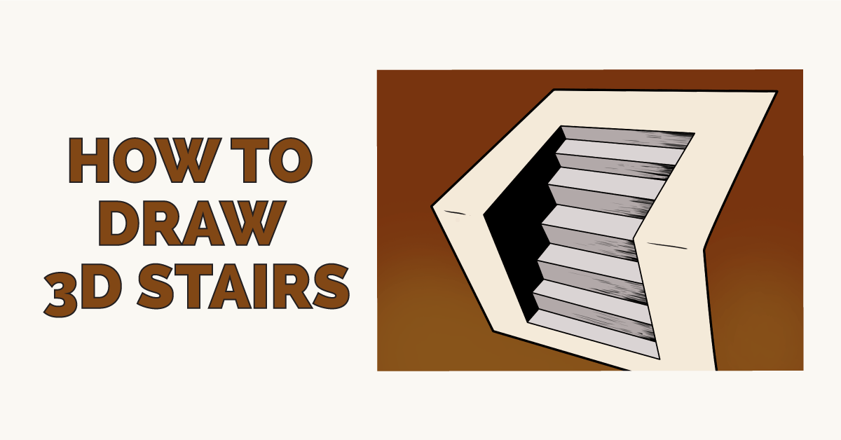 1200x628 Illusion Archives Easy Drawing Guides - 3d Stairs Drawing