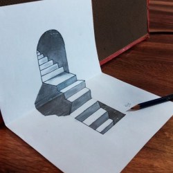 3d Stairs Drawing at PaintingValley.com | Explore collection of 3d ...