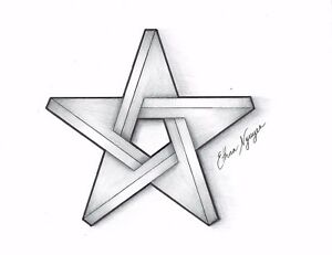 300x231 Drawing Of An Impossible Star Optical Illusion - 3d Star Drawing