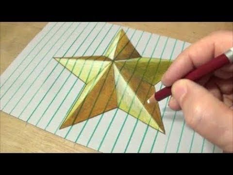 480x360 How To Draw Gold Star - 3d Star Drawing