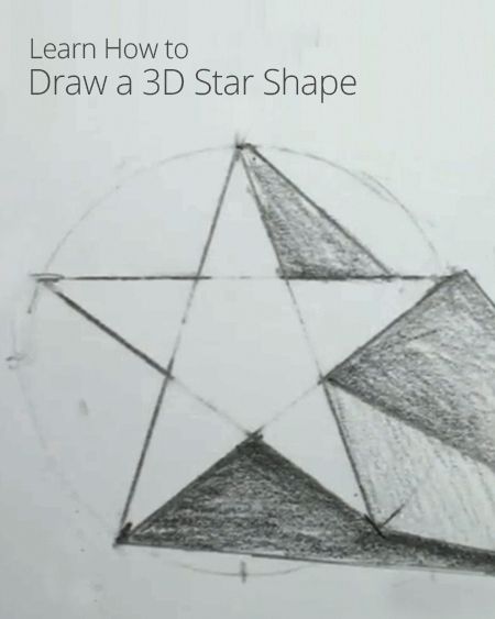 450x563 In This Lesson, Michael From Drawing Teachers Shows You The Ropes - 3d Star Drawing