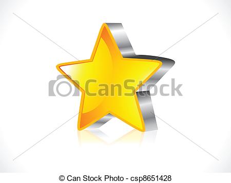 450x357 abstract glossy star vector illustration - 3d Star Drawing