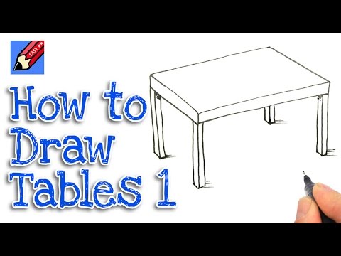 3d Table Drawing at PaintingValley.com | Explore collection of 3d Table ...