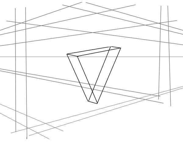 600x476 How To Draw Vehicles Motorcycles - 3d Triangle Drawing