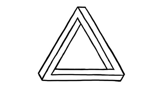 549x309 ways to draw an impossible triangle - 3d Triangle Drawing
