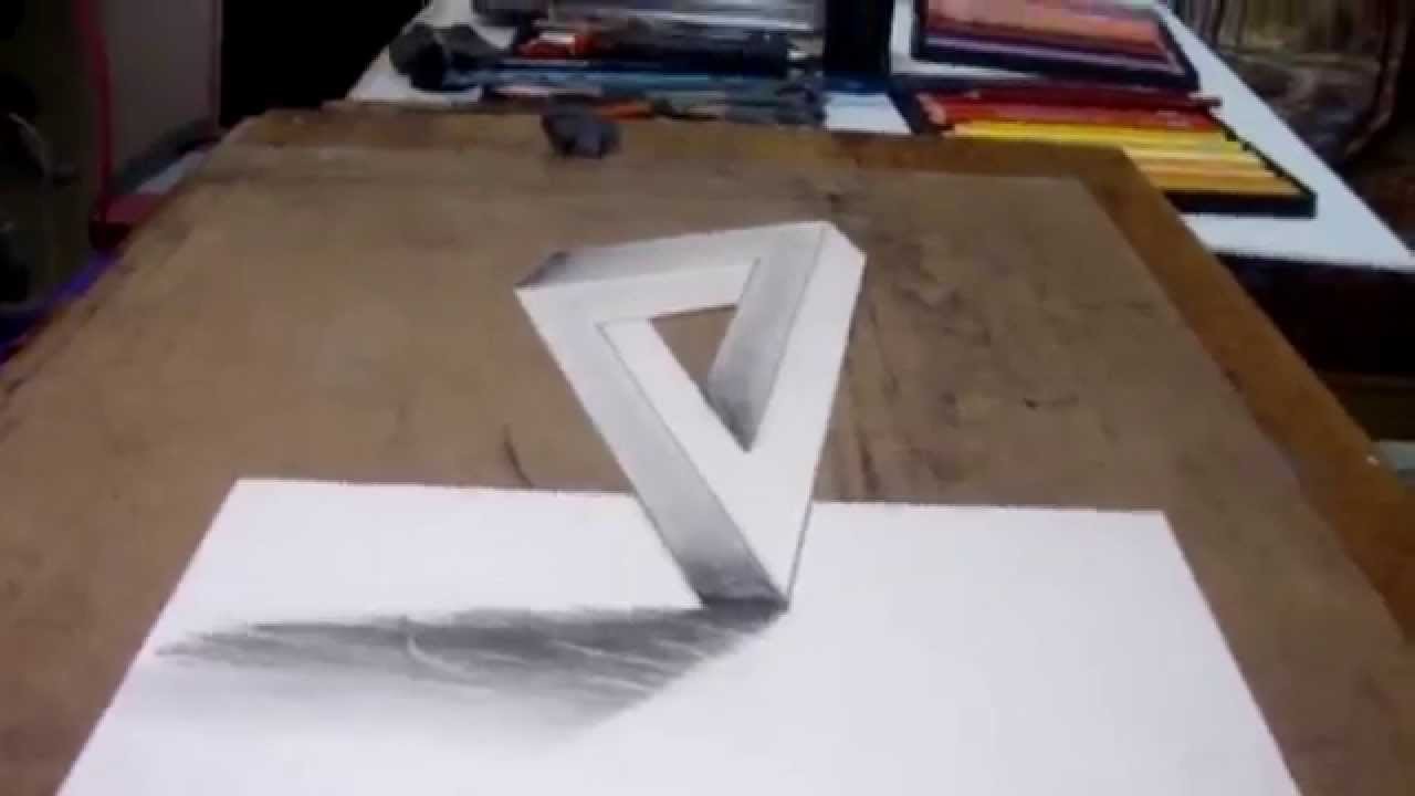 1280x720 impossible triangle drawing - 3d Triangle Drawing