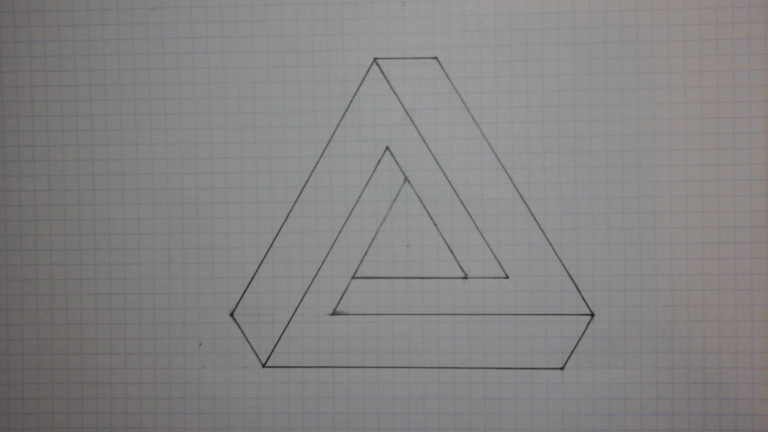 768x432 model of impossible triangle - 3d Triangle Drawing