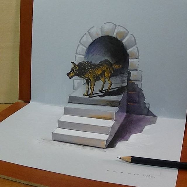 640x640 Design Stack A Blog About Art, Design And Architecture Art - 3d Wolf Drawings
