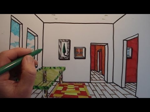 480x360 How To Draw A Window On Paper How To Draw A Room With One Point - 3d Wolf Drawings