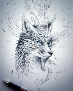 236x294 White Wolf Sketch - 3d Wolf Drawings