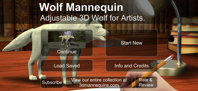 643x297 wolf mannequin on the app store - 3d Wolf Drawings