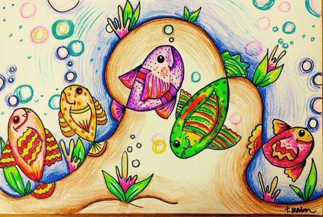640x429 Loopy Line Fish - 3rd Grade Drawing