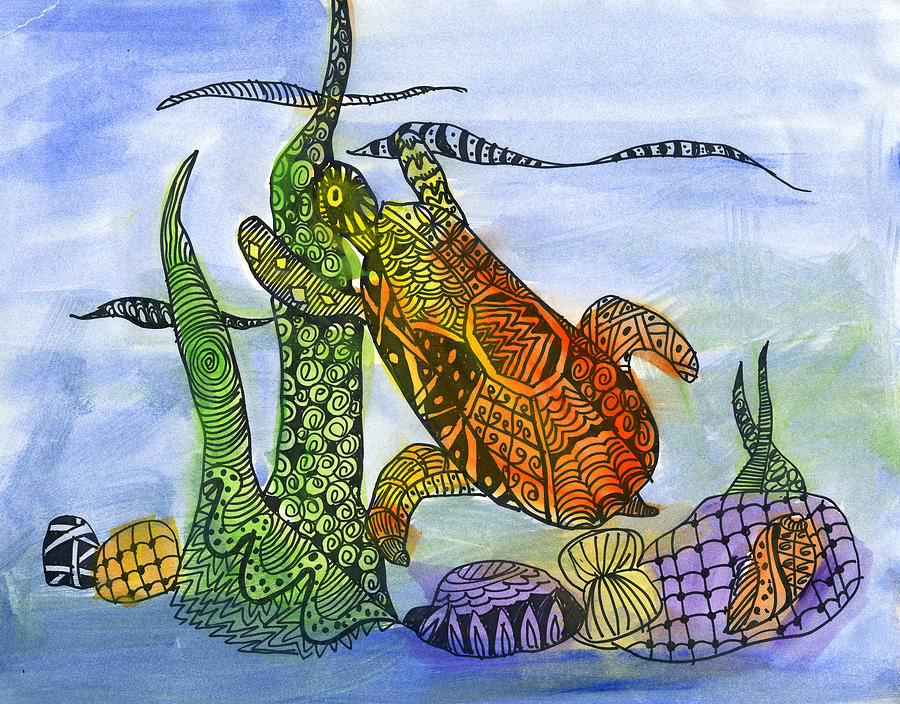 900x704 my coastal turtle - 3rd Grade Drawing