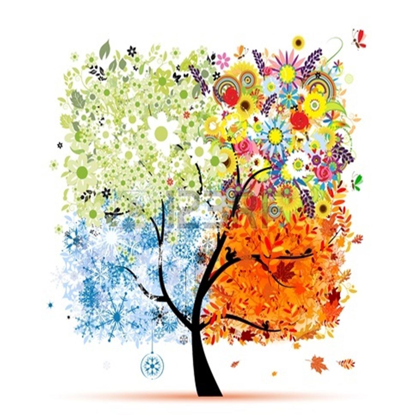 1417x1417 Hot Sale Home Decor Diy Diamond Painting Embroidery Four - 4 Seasons Drawing