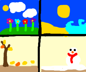 300x250 The Four Seasons Drawing - 4 Seasons Drawing