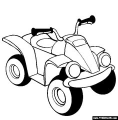 236x240 Drawing A Cartoon Motorcycle In Graphics And Drawing Ideas - 4 Wheeler Drawing