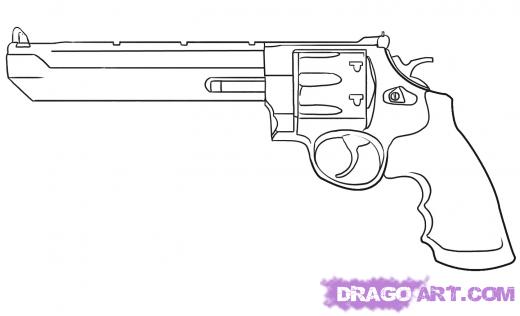 520x316 step how to draw a weapon - 44 Magnum Drawing