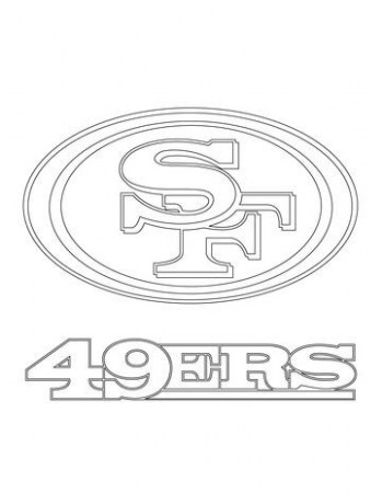 349x460 College Football Logo Coloring Pages Best Of San Francisco - 49ers Logo Drawing